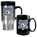 San Jose Earthquakes MLS Stainless Steel Travel Mug and Black Ceramic Mug Set - Primary Team Logo by Great American Products