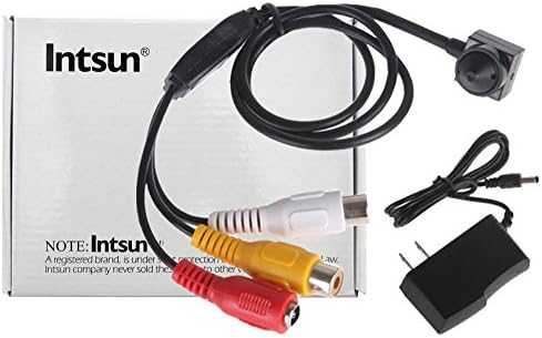 Intsun® Hotsell Mini 600TVL 1 / 4" HD Sensor 500 Mega Pixel Smallest Cone Pinhole Video Camera with 3.7mm Camera Lens TV Standard with 5V 1A Power Adapter - NTSC