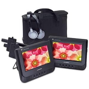 Audiovox D7121ESK Dual Screen Portable DVD Player
