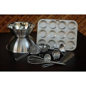 Deluxe 10 (Ten Piece) Industrial Grade Stainless Steel Funnel Bakeware Set with Wide Mouth. Large,... by Home Naturals