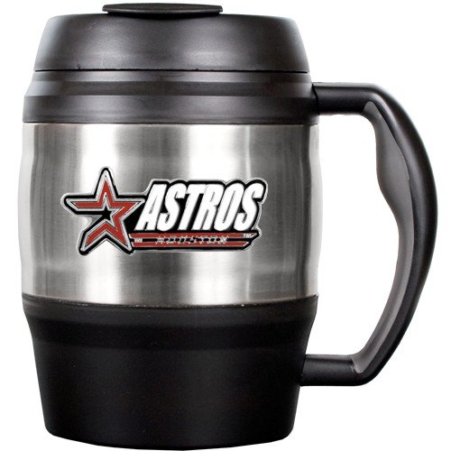 MLB Houston Astros 52-Ounce Stainless Steel Macho Travel Mug with Bottle Opener