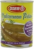 Osem Mediterranean Pickles in Brine, Medium, 18-ounces (Pack of 12)