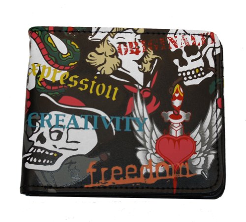 Tattoo Skull Punk Bifold Wallet