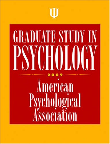 Graduate Study in Psychology, 2009