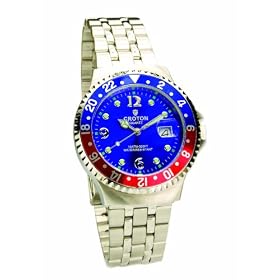 Croton Men's Blue Dial Stainless Steel Dive Watch #CA301020RDBL