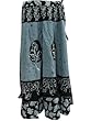 Womens Cotton Wrap Skirt Hippie Bohemian Fashion Gypsy Grey Skirts