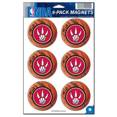 TORONTO RAPTORS OFFICIAL LOGO 6 MAGNET SET