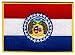 Missouri State Flag Embroidered Patch Iron-On MO Emblem