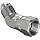 Brennan 6502-06-06-SS, Stainless Steel JIC Tube Fitting, 06MJ-06FJS 45 Degrees Elbow, 3/8" Tube OD