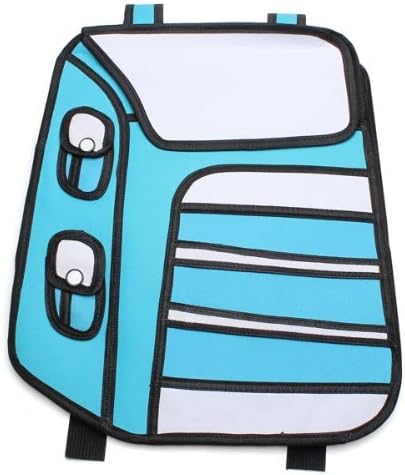 Feelmaker3D Jump Style Cartoon Comics Backpack Schoolbag (Blue)