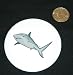 3 button / pin printed with shark, haj, fish, animal