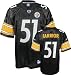 James Farrior Youth Jersey: Reebok Black Replica #51 Pittsburgh Steelers Jersey - Small (8)