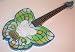 Daisy Rock Debutante Butterfly Short Scale Electric Guitar, Day Dream