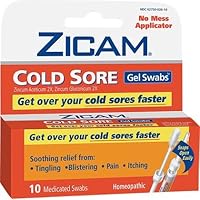 Zicam Cold Sore Gel Swabs 10 ea