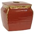 Blonder Home Accents Expressions Red Clay Pot Tissue Box Cover