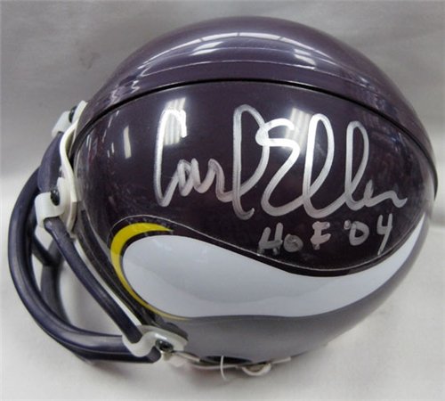 Carl Eller ''HOF 04'' Autographed/Hand Signed Minnesota Vikings Mini Helmet