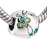 Pugster December Birthstone Flowers Beads Fits Pandora Chamilia Biagi Beads Charm & Bracelet