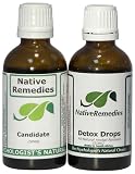 Native Remedies Candidate and Detox Drops ComboPack for systemic cleansing and treatment of Candida and yeast infections