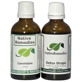 Native Remedies Candidate and Detox Drops ComboPack for systemic cleansing and treatment of Candida and yeast infections