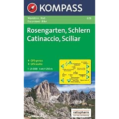 Rosengarten/Catinaccio, Schlern/Sciliar,: Wander- und Bikekarte. Carta escursionistica, cicloturistica. GPS-genau. 1:25.000