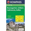 Rosengarten/Catinaccio, Schlern/Sciliar,: Wander- und Bikekarte. Carta escursionistica, cicloturistica. GPS-genau. 1:25.000