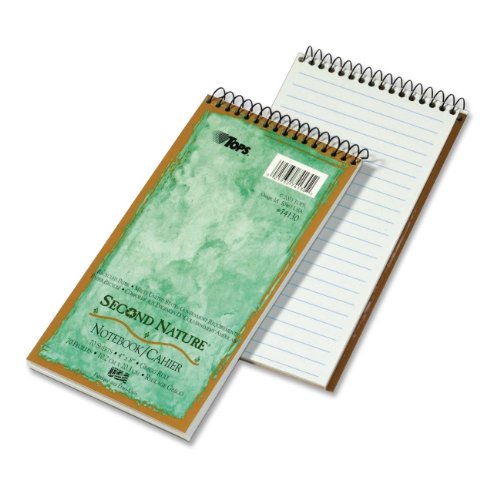 TOPS Second Nature Steno Notebook, 4 x 8 Inch, Gregg Rule, Recycled, 70 Sheets, White (74130) TOPS Second Nature Steno Notebook, 4 x 8 Inch, Gregg Rule, Recycled, 70 Sheets, White (74130)