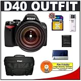 Nikon D40 6.1MP Digital SLR Camera + Nikon 18-135mm AF-S DX f/3.5-5.6G ED-IF Lens + Transcend 4GB 150x SecureDigital (SD) Card + High Speed USB 2.0 SecureDigital (SD) Card Reader + Nikon SLR System Case