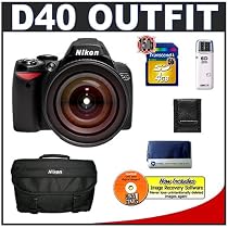 Nikon D40 6.1MP Digital SLR Camera + Nikon 18-135mm AF-S DX f/3.5-5.6G ED-IF Lens + Transcend 4GB 150x SecureDigital (SD) Card + High Speed USB 2.0 SecureDigital (SD) Card Reader + Nikon SLR System Case