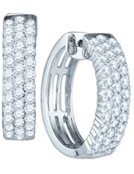 1.94ctw Diamond Hoop Earrings