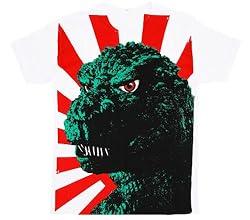 Godzilla Rising Sun Big Print Subway T-shirt Tee