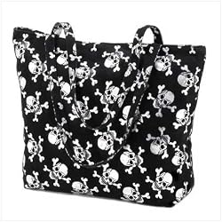 Silver Skull Tote