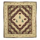 Forest Log Cabin Quilt Queen 85X 95