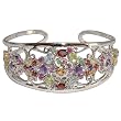 Amethyst Bracelet Silver Jewelry for Women Dia 2.5 inches (brclt289)