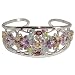 Amethyst Bracelet Silver Jewelry for Women Dia 2.5 inches (brclt289)