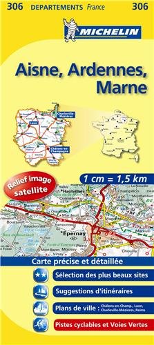 LA CHAPELLE MONTHODON ET ENVIRONS - Carte DPARTEMENTS Aisne, Ardennes, Marne