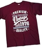 1976 Vintage Year, Aged to Perfection - 40th Birthday Gift Present T-Shirt Mens