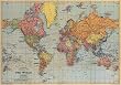 Cavallini World Map Wrapping Paper