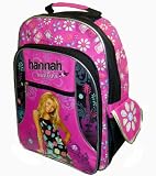 Disney Channel - Hannah Montana Backpack - Full Size - Black and Hot Pink with Silver Trim