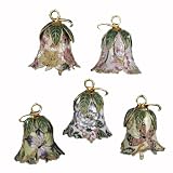 Beautiful Cloisonne Floral Bell Ornaments By Kurt Adler