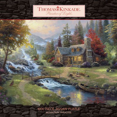515igdZWUQL Ceaco Thomas Kinkade 1000 Piece Puzzle   Mountain Paradise
