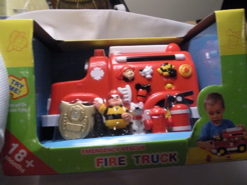 Emergency Rescue Plastic Fire Trucks with sounds and Figures