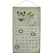 Pink Birds and Bugs Metal Distressed Perpetual Calendar
