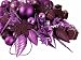 125-Piece Club Pack of Shatterproof Purple Passion Christmas Ornaments
