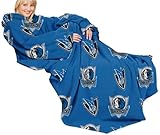 NBA Dallas Mavericks Adult Comfy Throw, Officially Licensed Blanket with Sleeves by Northwest "Repeat" Design
