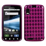 Hot Pink Argyle Cruzer TPU Skin Case for Motorola Atrix 4G