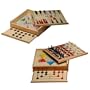 7 in 1 Wood Magnetic Travel Game Set - 8 Inch, Includes Chess, Checkers, Backgammon, Ludo, Chinese Checkers, Solitaire, and Mill