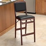 Folding Bar Stools With Back - Set Of 2