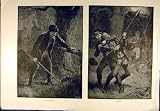 1890 POACHING SHOOTING HUNTING SPORT PRINT POACHER