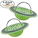 KSEV Kitchen Sink Strainer with Handle – Green (2 Packs), Wide Rim 4.5”-inch Diameter, Anti-Clogging Basket Cover Perfect for Most Sink Drains