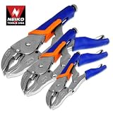 3pc Curved Jaw Locking Plier Tool Set